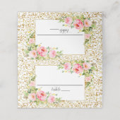 金ゴールド縁ど及びフローラ プレイスカード (外部開封)