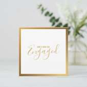 金ゴールド縁ど婚約パーティ 招待状 (スタンド正面)