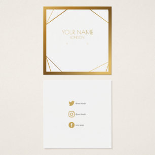 金ゴールド縁ど幾何イヤリングホルダー，ソーシャルアイコン