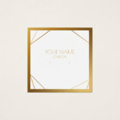 金ゴールド縁ど幾何イヤリングホルダー，ソーシャルアイコン (正面)