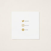 金ゴールド縁ど幾何イヤリングホルダー，ソーシャルアイコン (裏面)