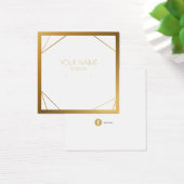 金ゴールド縁ど幾何イヤリングホルダー，ソーシャルアイコン (デスク)