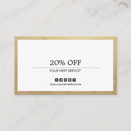 金ゴールド縁ど用ソーシャル·メディア·クーポン 名刺