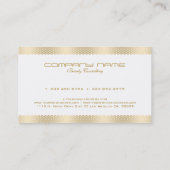 金ゴールド縁ど白の幾何学模様 名刺 (裏面)