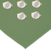 金ゴールド縁ど白点+背景とアイディア ロングテーブルランナー (コーナー)