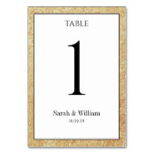 金ゴールド縁ど結婚白 テーブルナンバー (正面)