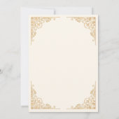 金ゴールド縁ど華美クリームSweet sixteen16誕生日 招待状 (裏面)