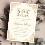 金ゴールド縁ど華美クリームSweet sixteen16誕生日 招待状<br><div class="desc">金ゴールド縁ど華美クリームSweet sixteen16誕生日</div>