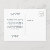 金ゴールド縁ど葉ありがとうはがき インビテーションポストカード (裏面)