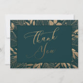 金ゴールド縁ど葉ありがとう サンキューカード (正面)