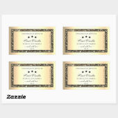 金ゴールド縁ど製品のパッケージラベル付き 長方形シール (シート)