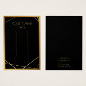 金ゴールド縁ど黒ブレスレット表示カード (正面&裏面)