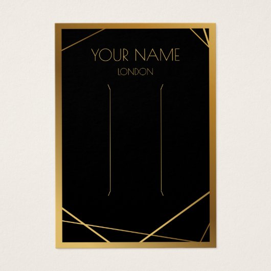 金ゴールド縁ど黒ブレスレット表示カード (正面)