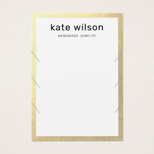 金ゴールド縁ど3ネックレスブレスレットディスプレイカード (正面)