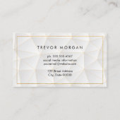 金ゴールド縁ど | 幾何学的パターン 名刺 (裏面)