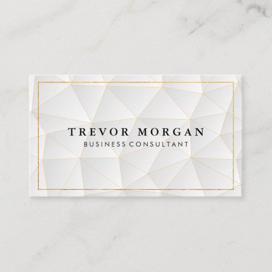 金ゴールド縁ど | 幾何学的パターン 名刺 (正面)