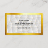 金ゴールド縁ど |幾何学的モダン 名刺 (裏面)