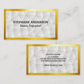 金ゴールド縁ど |幾何学的モダン 名刺 (正面/裏面)