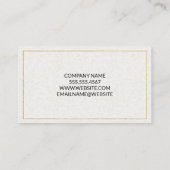 金ゴールド縁ど |竹のアイコン |紙テクスチャ 名刺 (裏面)