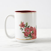 金ゴールド縁フローラ ツートーンマグカップ (左)