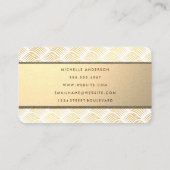 金ゴールド織りルクス 名刺 (裏面)