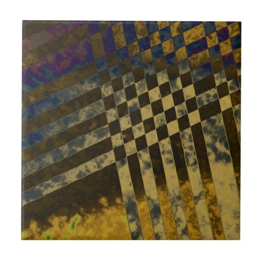 金ゴールド織 タイル (正面)