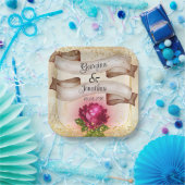 金ゴールド美しいとビーストフェアリー結婚テル ペーパープレート (パーティー)