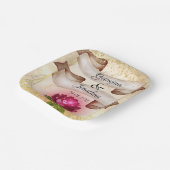 金ゴールド美しいとビーストフェアリー結婚テル ペーパープレート (傾斜あり)