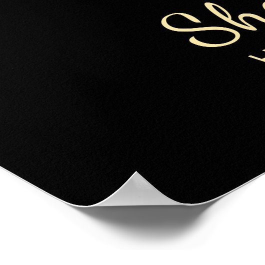 金ゴールド美しいサロンロゴメイクアップアーティスト美容師 ポスター (角)