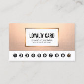 金ゴールド美しいサロン10パンチカスタマーロイヤリティカード ロイヤリティカード (正面)