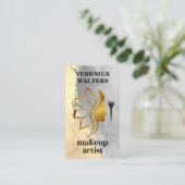 金ゴールド美しいロゴ | 美容師ツール 名刺 (スタンド正面)