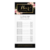 金ゴールド美容師はさみピンクフローラ価格表 ラックカード (正面)