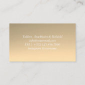 金ゴールド美容師グラデーショングリッター モダン 名刺 (裏面)