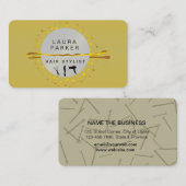 金ゴールド美容師メイクアップアーティストサロン 名刺 (正面/裏面)