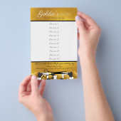 金ゴールド美容師美しいサロン価格表 チラシ (ハンドル)