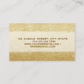 金ゴールド羽根公証人金ゴールドグリッター 名刺 (裏面)