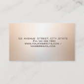 金ゴールド羽毛バラ金ゴールドブラシ筆公証人 名刺 (裏面)