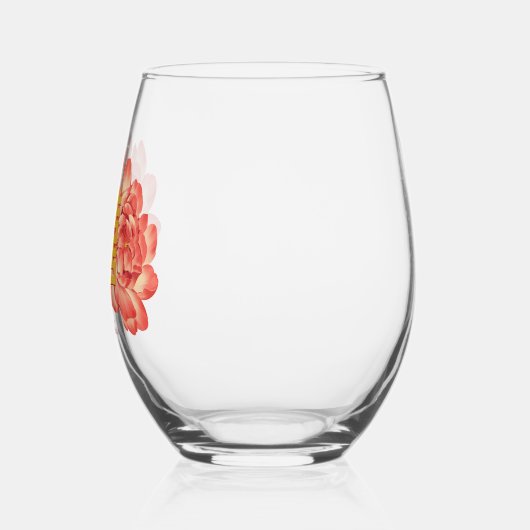 金ゴールド習牡丹中国の結婚ズ ステムなしワイングラス (左)