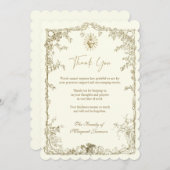 金ゴールド聖ハートイエスカトリック葬祭記念碑 サンキューカード (正面/裏面)