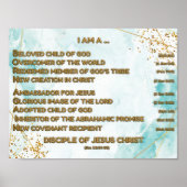 金ゴールド聖書の肯定アクロスティックw_聖なる書物、 経典1 ポスター (正面)