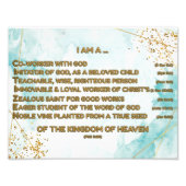 金ゴールド聖書の肯定アクロスティックw_聖なる書物、 経典2 フォトプリント            (正面)