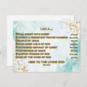 金ゴールド聖書の肯定アクロスティックw_聖なる書物、 経典3 ポストカード (正面/裏面)