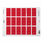 金ゴールド聖降誕祭お祝い ラベル (フルシート)