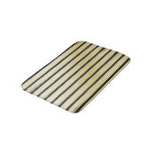 金ゴールド背景の黒い線 バスマット (アングル)