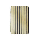 金ゴールド背景の黒い線 バスマット (正面縦)