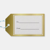 金ゴールド背景テンプレート ギフトタグ (裏面横)