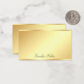 金ゴールド背景手書きスクリプト文字テンプレート ノートカード (正面/裏面インサイチュ)