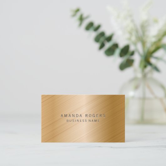 金ゴールド背景 名刺 (スタンド正面)