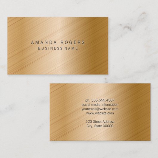 金ゴールド背景 名刺 (正面/裏面)