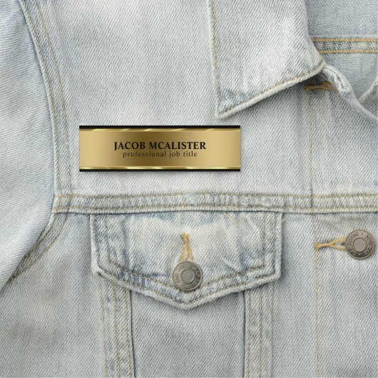 金ゴールド背景 名札 (インサイチュ)